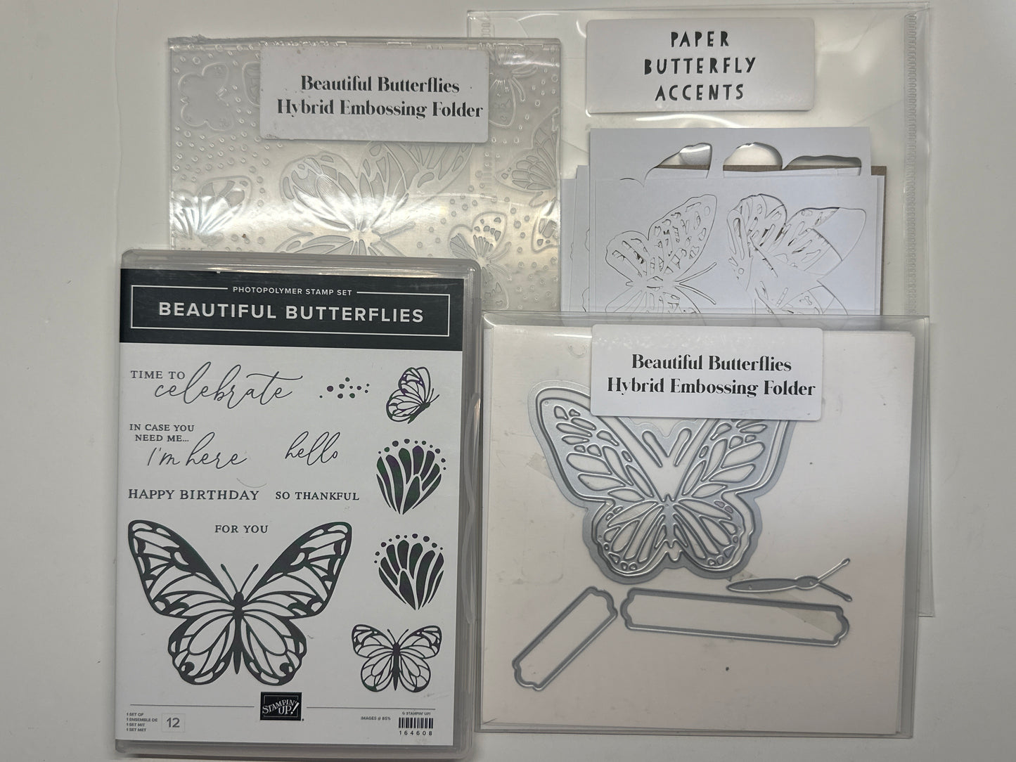 Beautiful Butterflies Hybrid Bundle | Retired Photopolymer Mount Stamp Set and Dies | Stampin' Up!