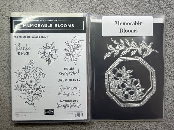 Memorable Blooms Bundle | Retired Photopolymer Mount Stamp Set and Dies | Stampin' Up!