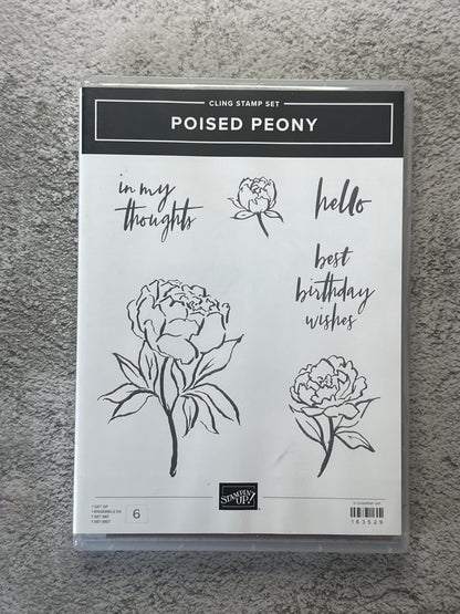 Poised Peony | Retired Cling Mount Stamp Set | Stampin' Up!