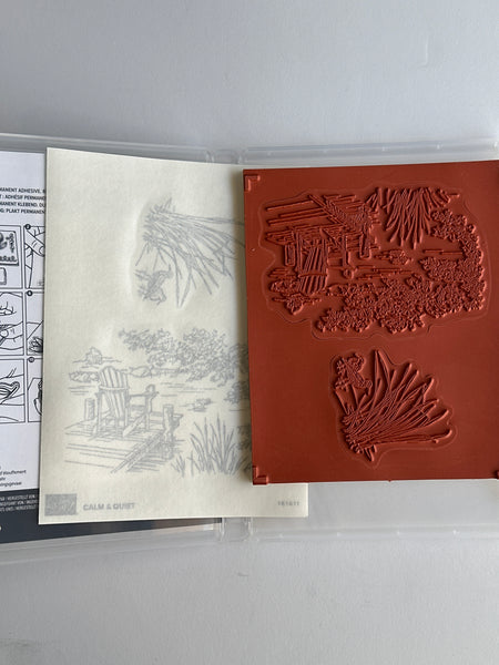 Calm & Quiet | BRAND NEW, NEW USED | Retired Cling Mount Stamp Set | Stampin' Up!