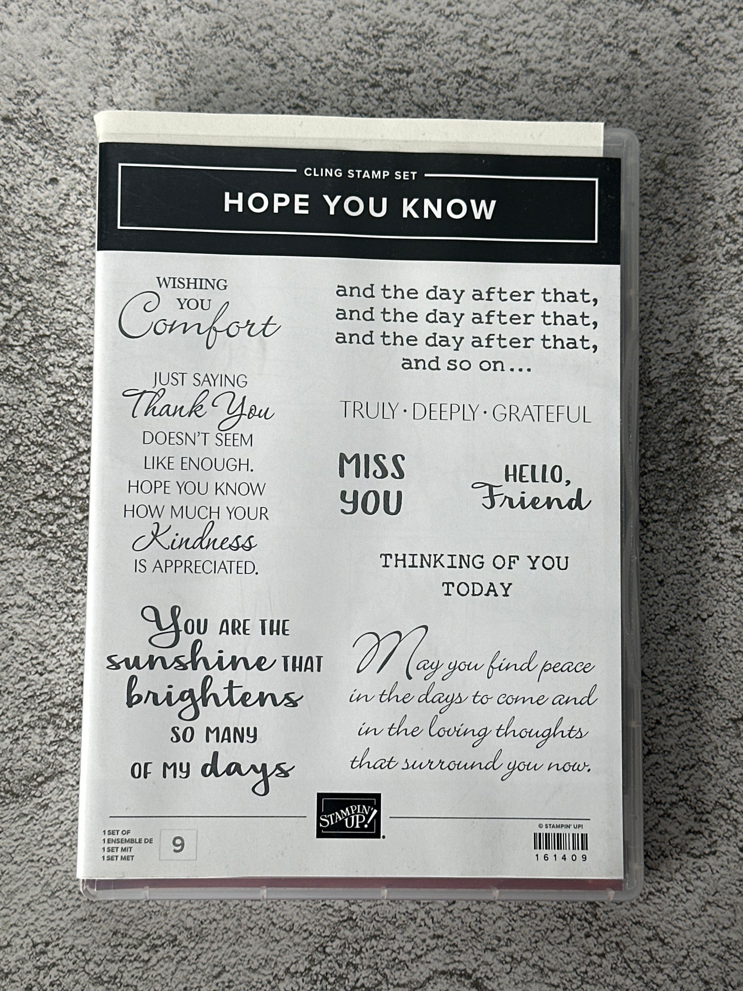 Hope You Know | Retired Cling Mount Stamp Set | Stampin' Up!