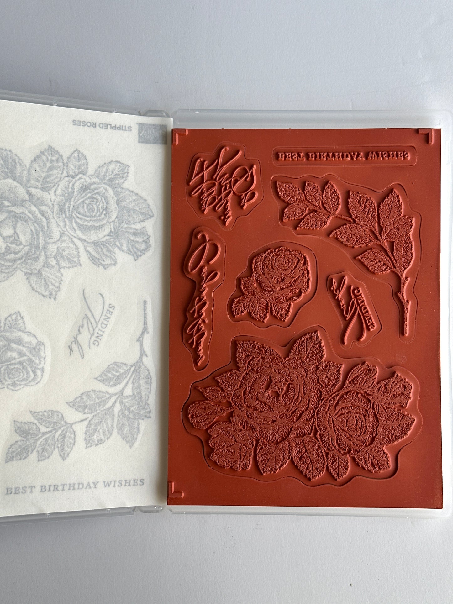 Stippled Roses Bundle | Retired Cling Mount Stamp Set and Dies | Stampin' Up!