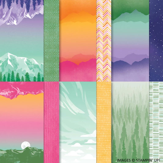 Enjoy the Journey | 6 Sheets SHARE | Card Front | Retired Paper | Stampin' Up!