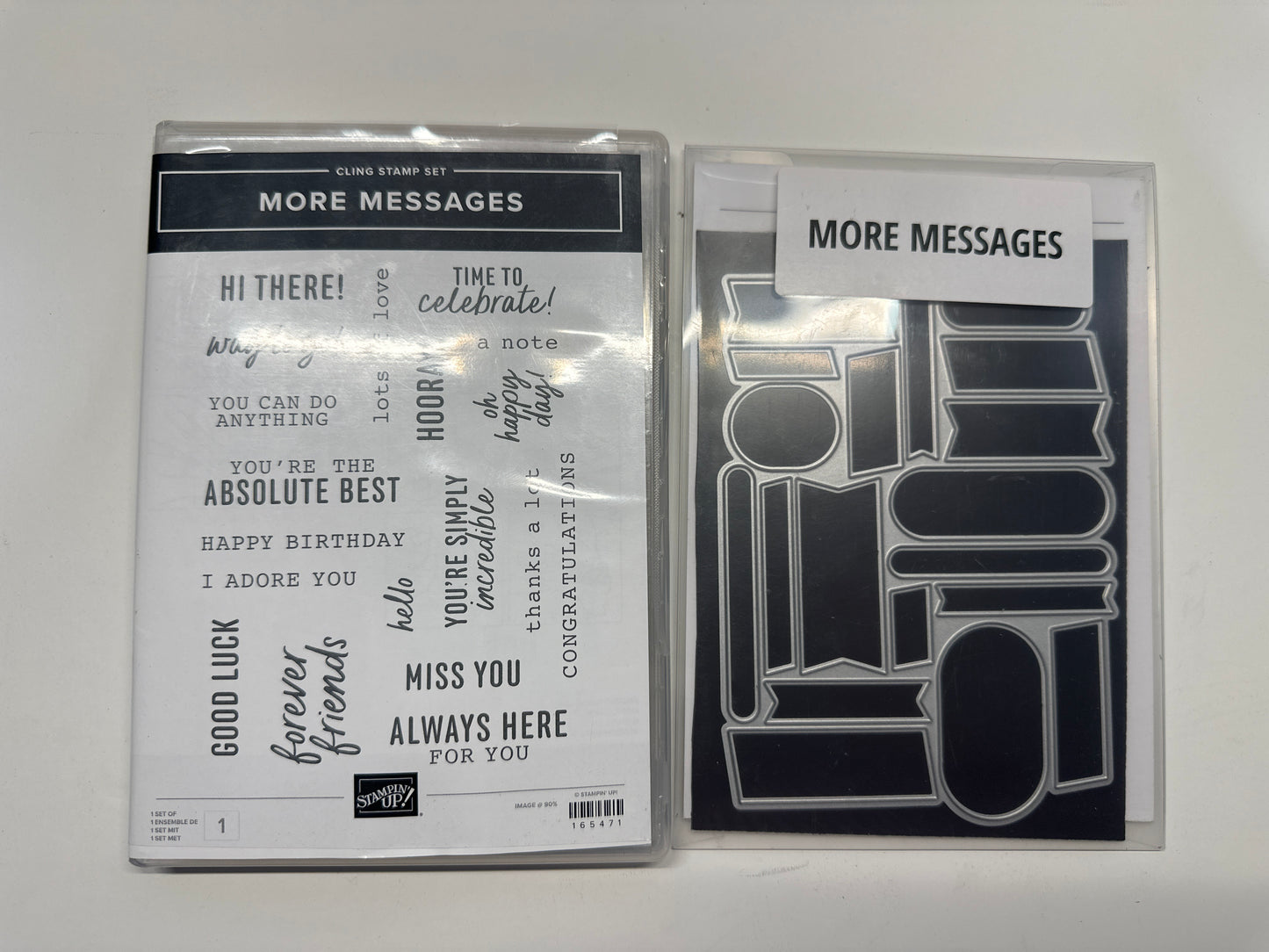 More Messages Bundle | Retired Cling Mount Stamp Set and Dies | Stampin' Up!