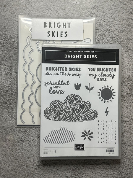 Bright Skies Bundle | Retired Photopolymer Mount Stamp Set and Dies | Stampin' Up!