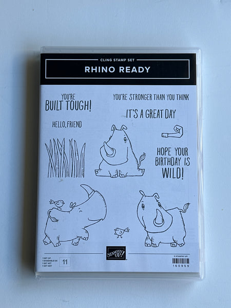 Rhino Ready | Retired Cling Mount Stamp Set | Stampin' Up!