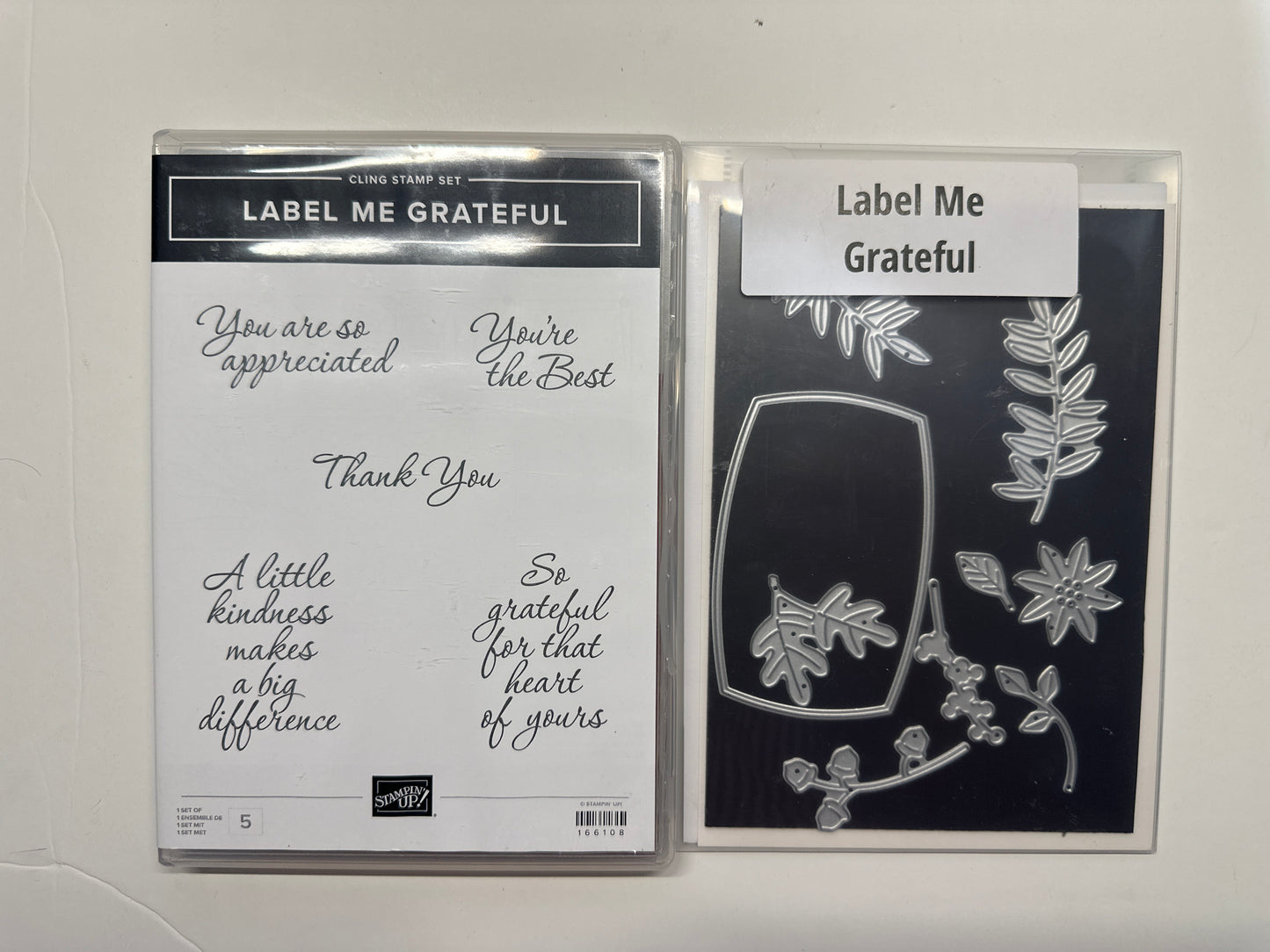 Label me Grafteful Bundle | Retired Cling Mount Stamp Set and Dies | Stampin' Up!