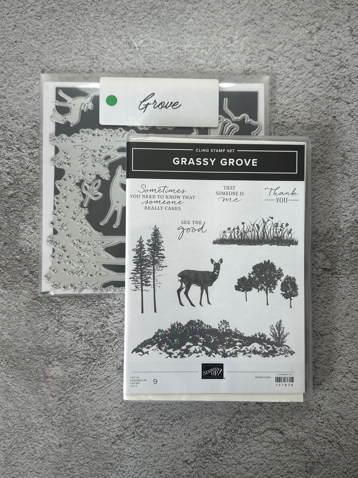 Grassy Grove Bundle | Retired Cling Mount Stamp Set and Dies | Stampin' Up!