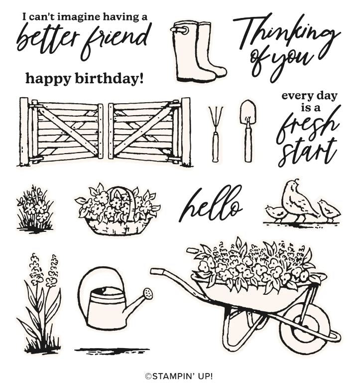 Garden Meadow Bundle | Retired Photopolymer Stamp Set and Dies | Stampin' Up!