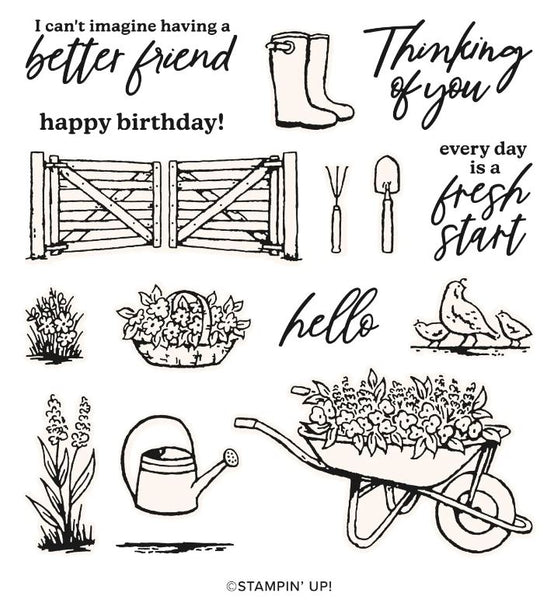 Garden Meadow Bundle | Retired Photopolymer Stamp Set and Dies | Stampin' Up!