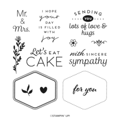 Heartfelt Hexagon | Retired Photopolymer Stamp Set | Stampin' Up!