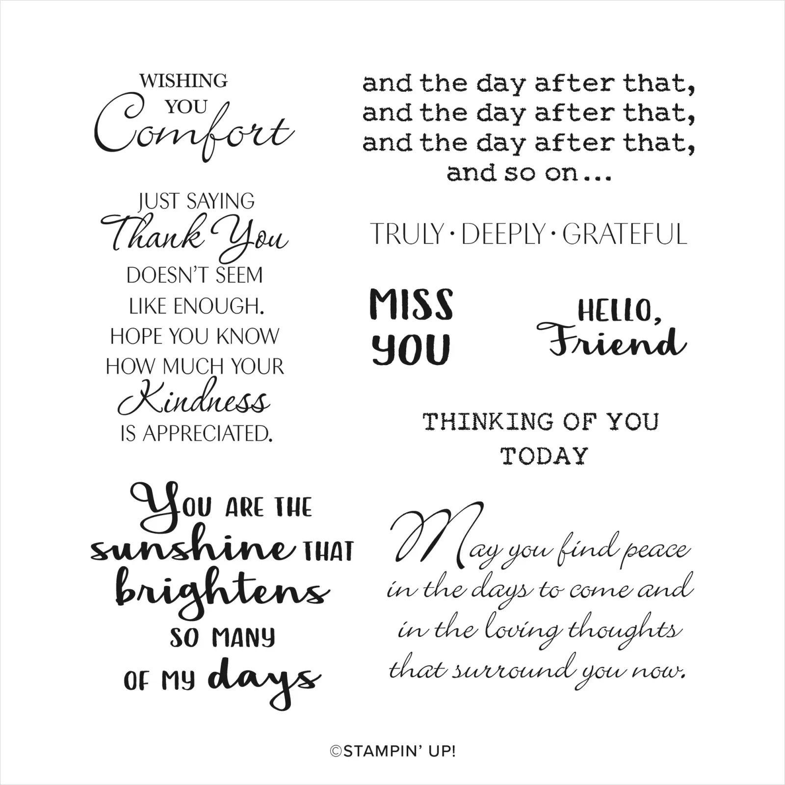 Hope You Know | Retired Cling Mount Stamp Set | Stampin' Up!