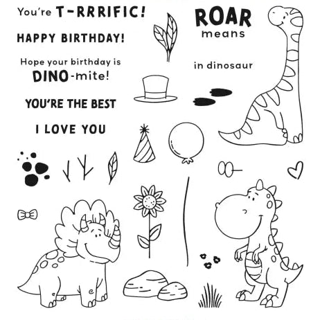 Darling Dinos Bundle | Retired Photopolymer Mount Stamp Set and Dies | Stampin' Up!