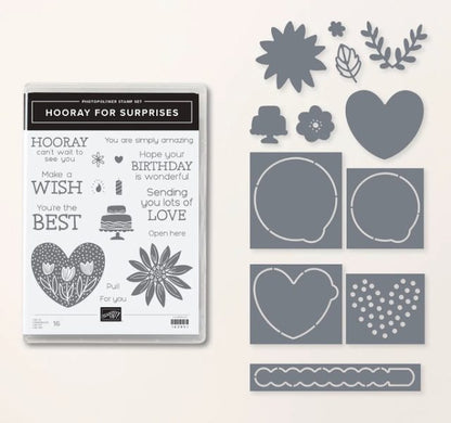 Hooray for Surprises Bundle | Retired Photopolymer Mount Stamp Set and Dies | Stampin' Up!
