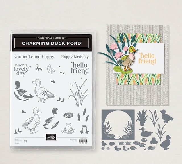 Charming Duck Pond Bundle | Retired Photopolymer Mount Stamp Set and Dies | Stampin' Up!