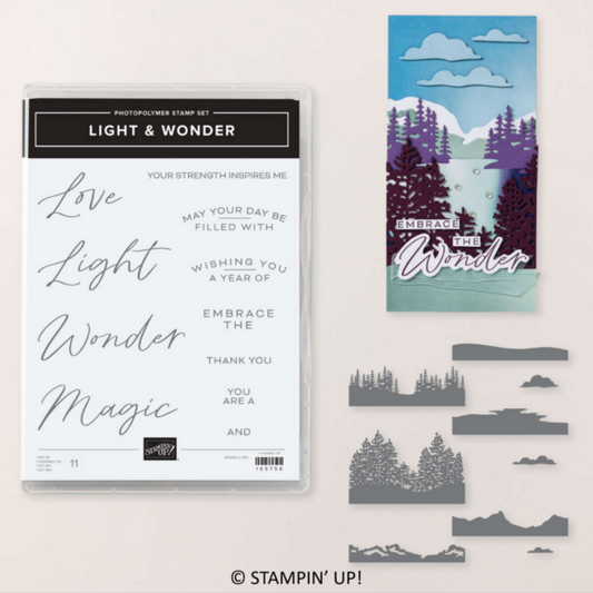 Light & Wonder Bundle | Retired Photopolymer Mount Stamp Set and Dies | Stampin' Up!