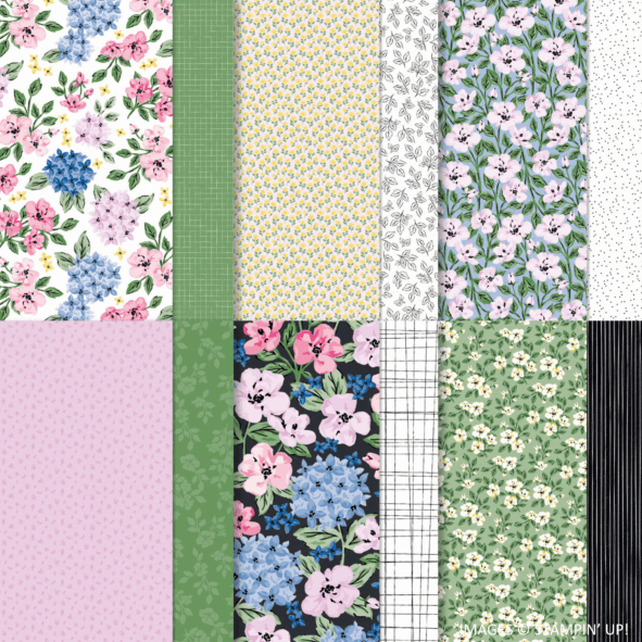 Lovely Garden DSP | 6 Sheets SHARE/Sampler | Retired Paper | Stampin' Up!