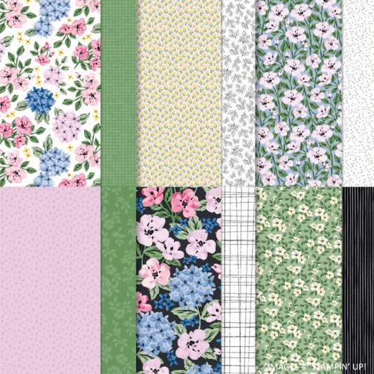 Lovely Garden DSP | 6 Sheets SHARE/Sampler | Retired Paper | Stampin' Up!