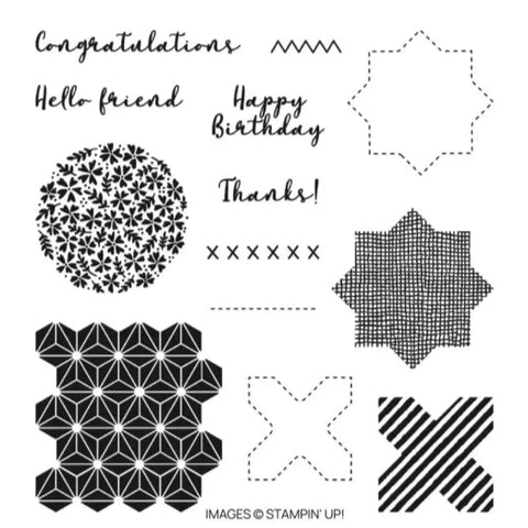 Medley Mix | BRAND NEW, NEVER USED | Retired Photopolymer Mount Stamp Set | Stampin' Up!