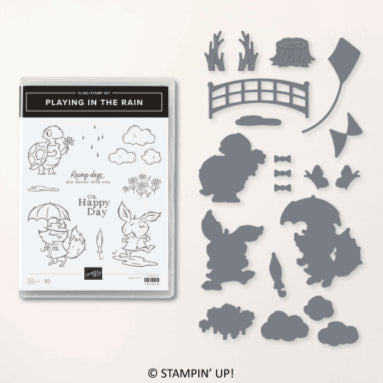 Playing in the Rain Bundle | Retired Cling Mount Stamp Set and Dies | Stampin' Up!