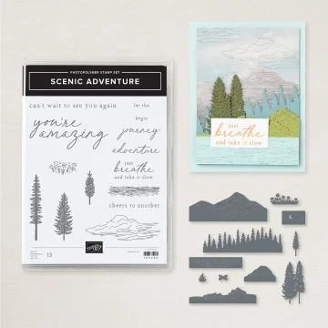 Scenic Adventures Bundle | Retired Photopolymer Mount Stamp Set and Dies | Stampin' Up!