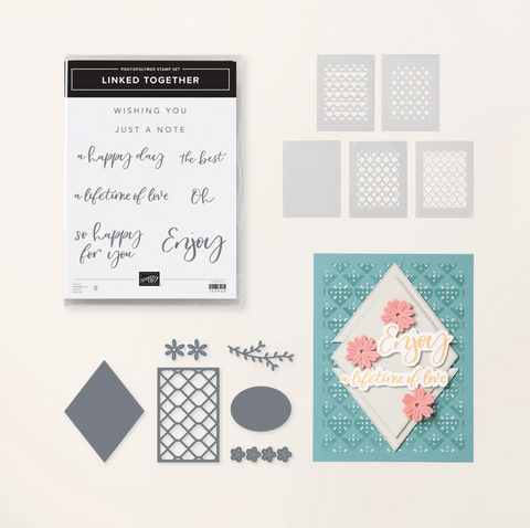Linked Together Bundle | Retired Photopolymer Mount Stamp Set, Masks and Dies | Stampin' Up!