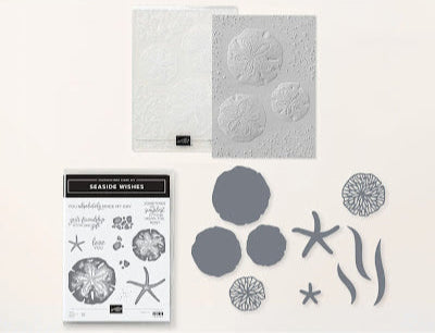 Seaside Wishes Bundle | Retired Photopolymer Mount Stamp Set, 3D Folder and Dies | Stampin' Up!