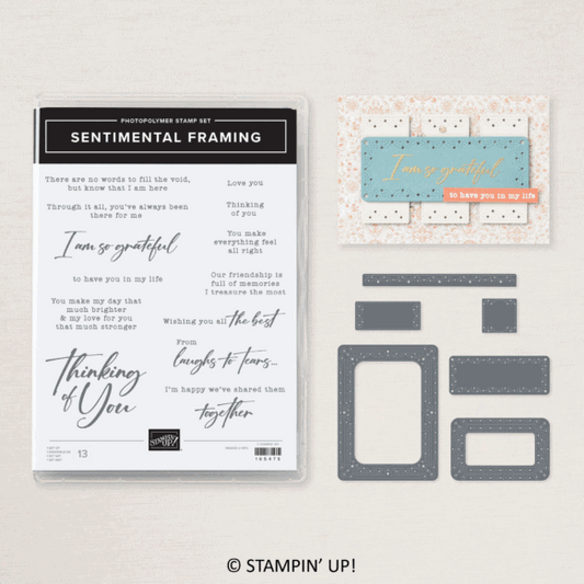 Sentimental Framing Bundle | Retired Photopolymer Mount Stamp Set and Dies | Stampin' Up!