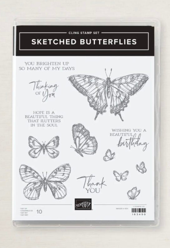 Sketched Butterflies | Retired Cling Mount Stamp Set | Stampin' Up!