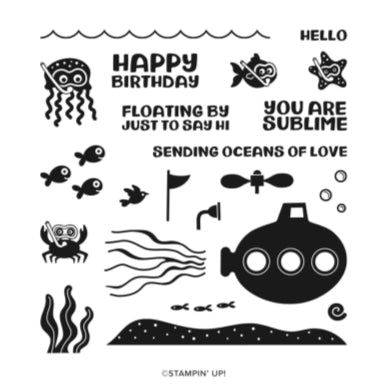 Submarine Life | Retired Photopolymer Mount Stamp Set | Stampin' Up!