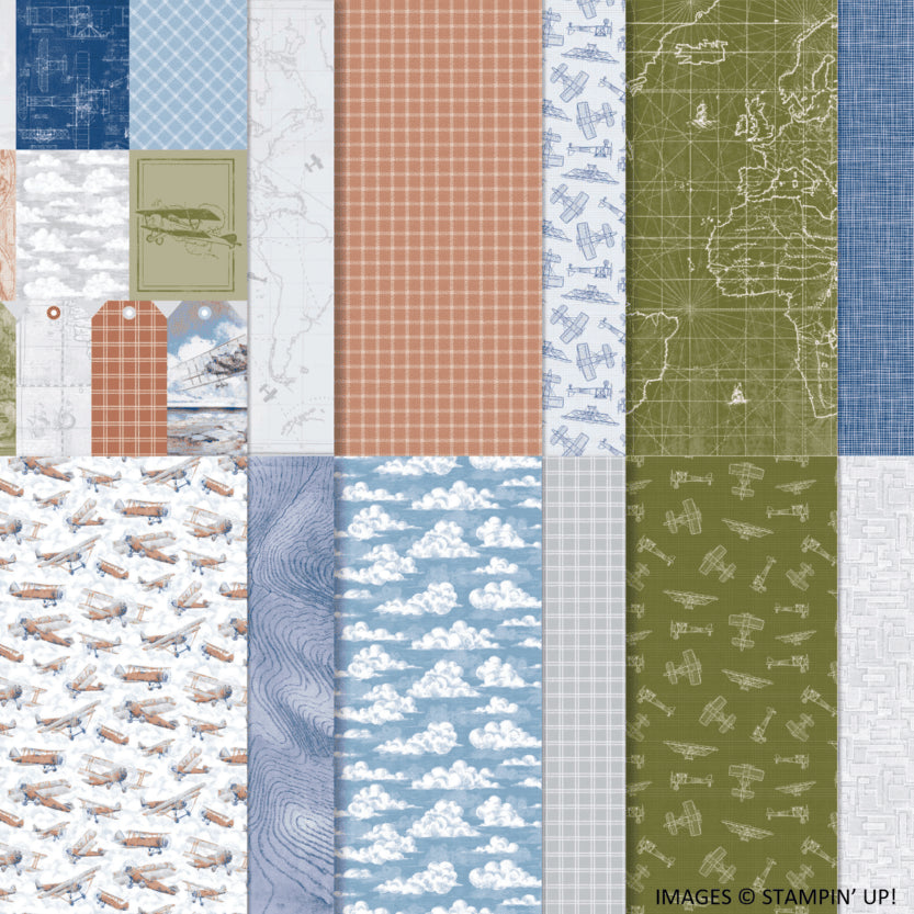 Take to the Sky DSP | 6 Sheets SHARE | Retired Paper | Stampin' Up!