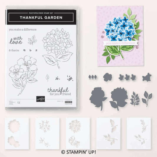 Thankful Garden Bundle | Retired Photopolymer Mount Stamp Set and Dies | Stampin' Up!