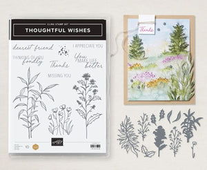 Thoughtful Wishes Bundle | Retired Cling Mount Stamp Set and Dies | Stampin' Up!