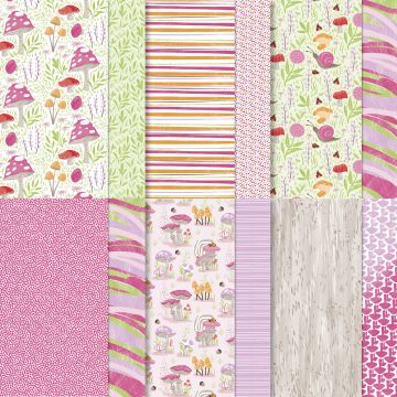 Toadstool Gardens DSP | 12 Sheets (Leftovers) | Retired Paper | Stampin' Up!