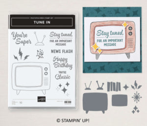 Tune In Bundle | Retired Photopolymer Mount Stamp Set and Dies | Stampin' Up!
