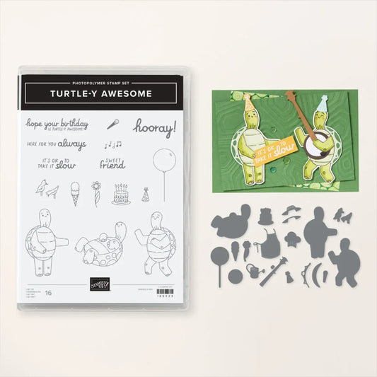 Turtle-Y Awesome Bundle | Retired Photopolymer Mount Stamp Set and Dies | Stampin' Up!