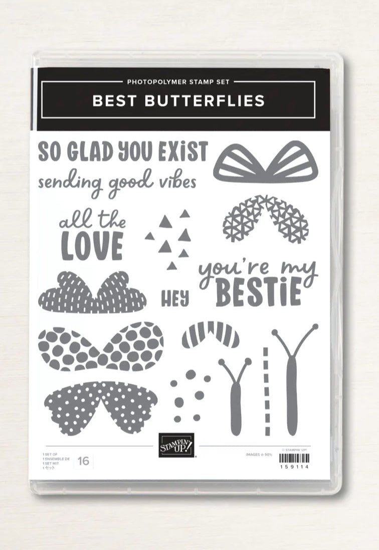 Best Butterflies | BRAND NEW, NEVER USED | Retired Photopolymer Mount Stamp Set | Stampin' Up!