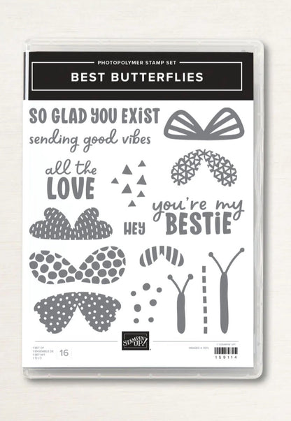 Best Butterflies | BRAND NEW, NEVER USED | Retired Photopolymer Mount Stamp Set | Stampin' Up!