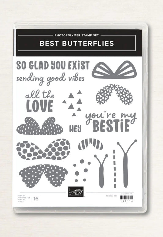Best Butterflies | BRAND NEW, NEVER USED | Retired Photopolymer Mount Stamp Set | Stampin' Up!