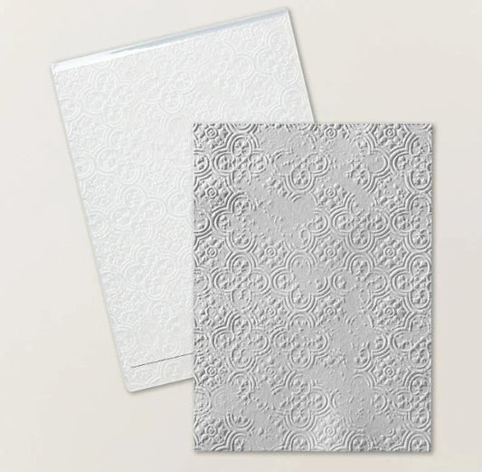 Distressed Tile 3D Embossing Folder | Retired Embossing Folder | Stampin' Up!