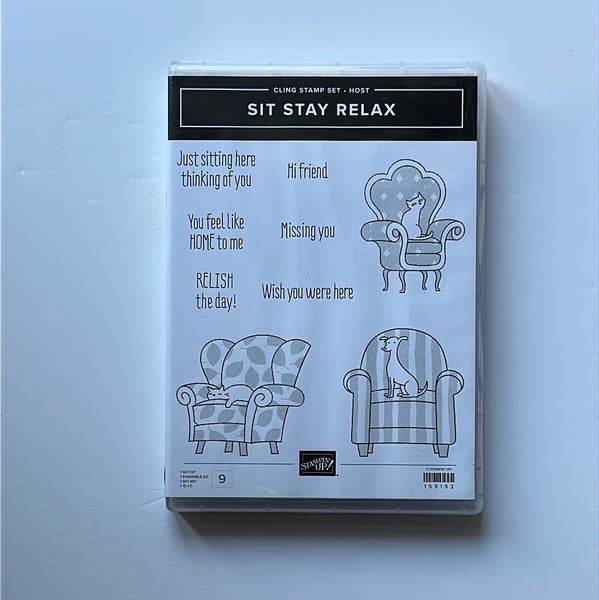 Sit Stay Relax | Retired Cling Mount Stamp Set | Stampin' Up!