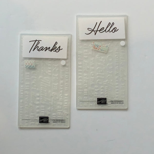 Thanks & Hello Embossing Folders | Retired Embossing Folder | Stampin' Up!