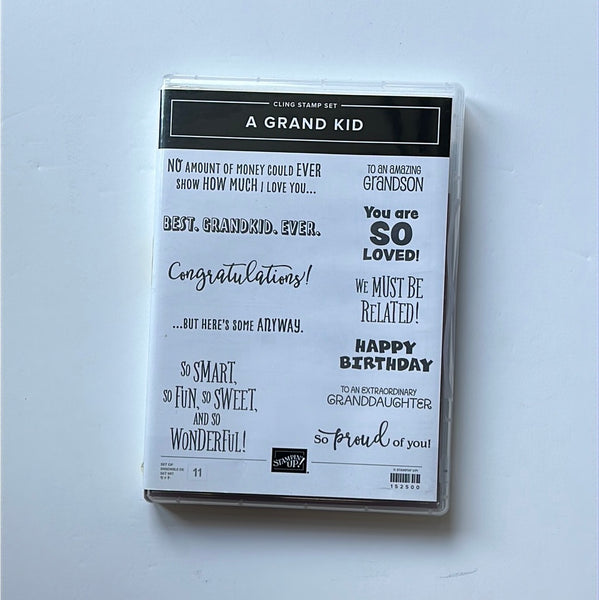 A Grand Kid | Retired Cling Mount Stamp Set | Stampin' Up!