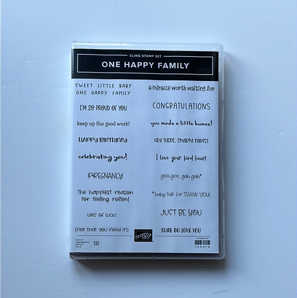 One Happy Family | Retired Cling Mount Stamp Set | Stampin' Up!