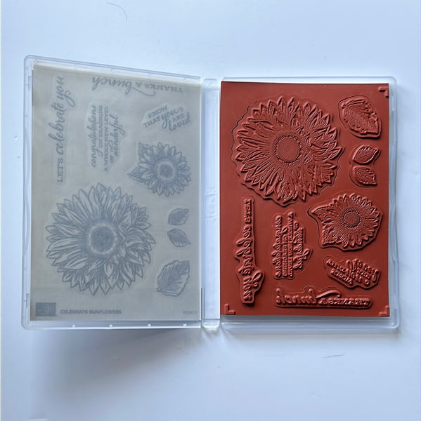 Celebrate Sunflowers | Retired Cling Mount Stamp Set | Stampin' Up!