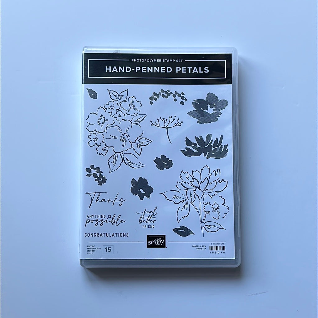 Hand-Penned Petals, Retired Photopolymer Stamp Set