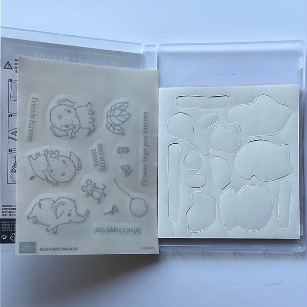 Elephant Parade | Retired Cling Mount Stamp Set | Stampin' Up!