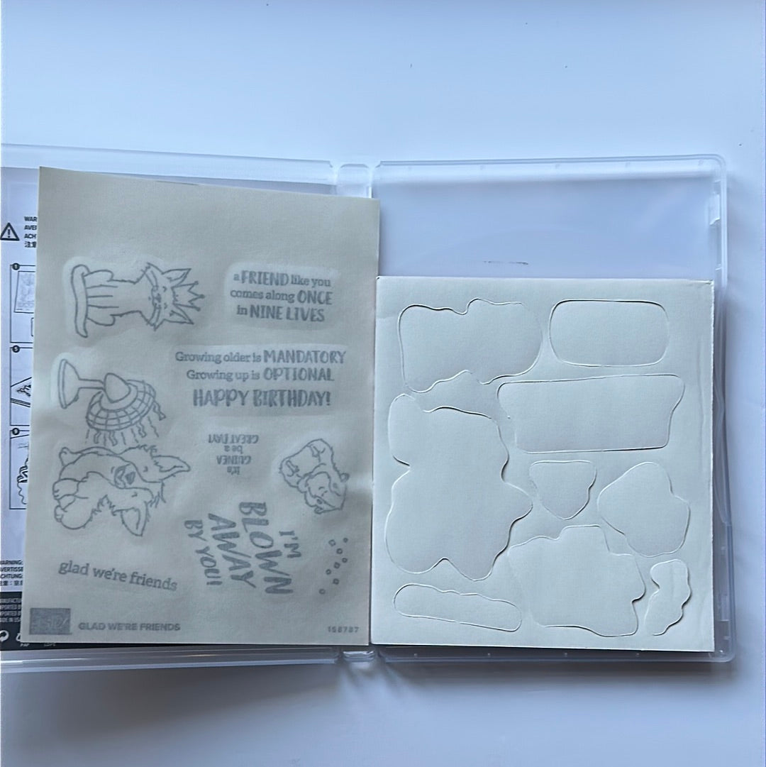 Glad We're Friends | Retired Cling Mount Stamp Set | Stampin' Up!