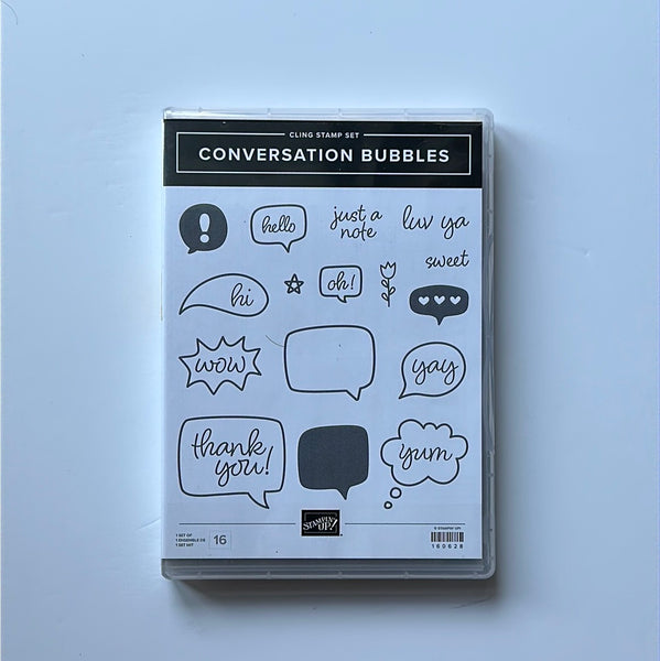 Conversation Bubbles | Retired Cling Mount Stamp Set | Stampin' Up!