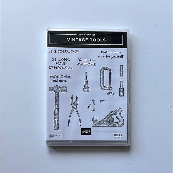 Vintage Tools | Retired Cling Mount Stamp Set | Stampin' Up!